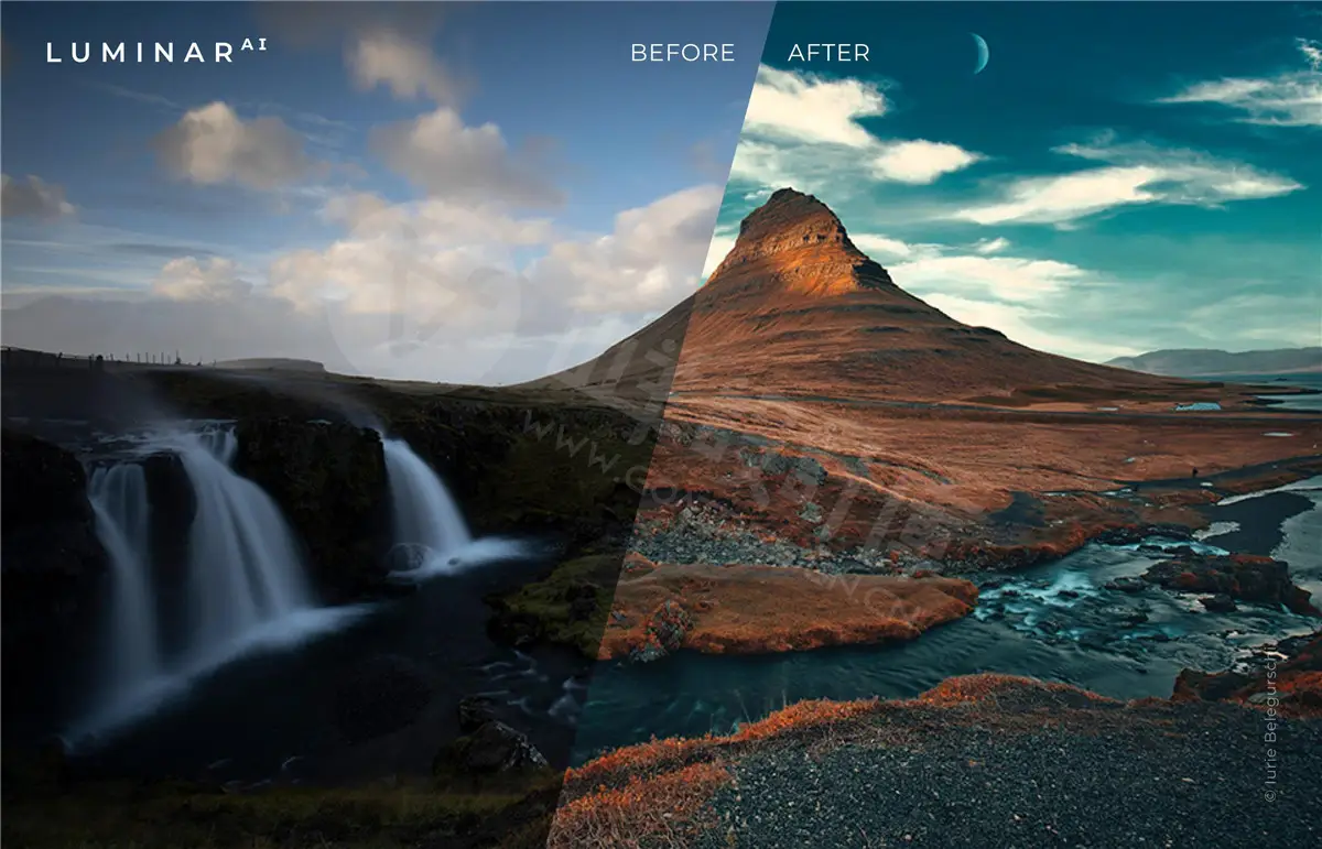 Skylum Luminar AI 效果对比图