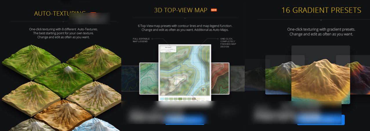 3D Map Generator Terrain 效果展示图