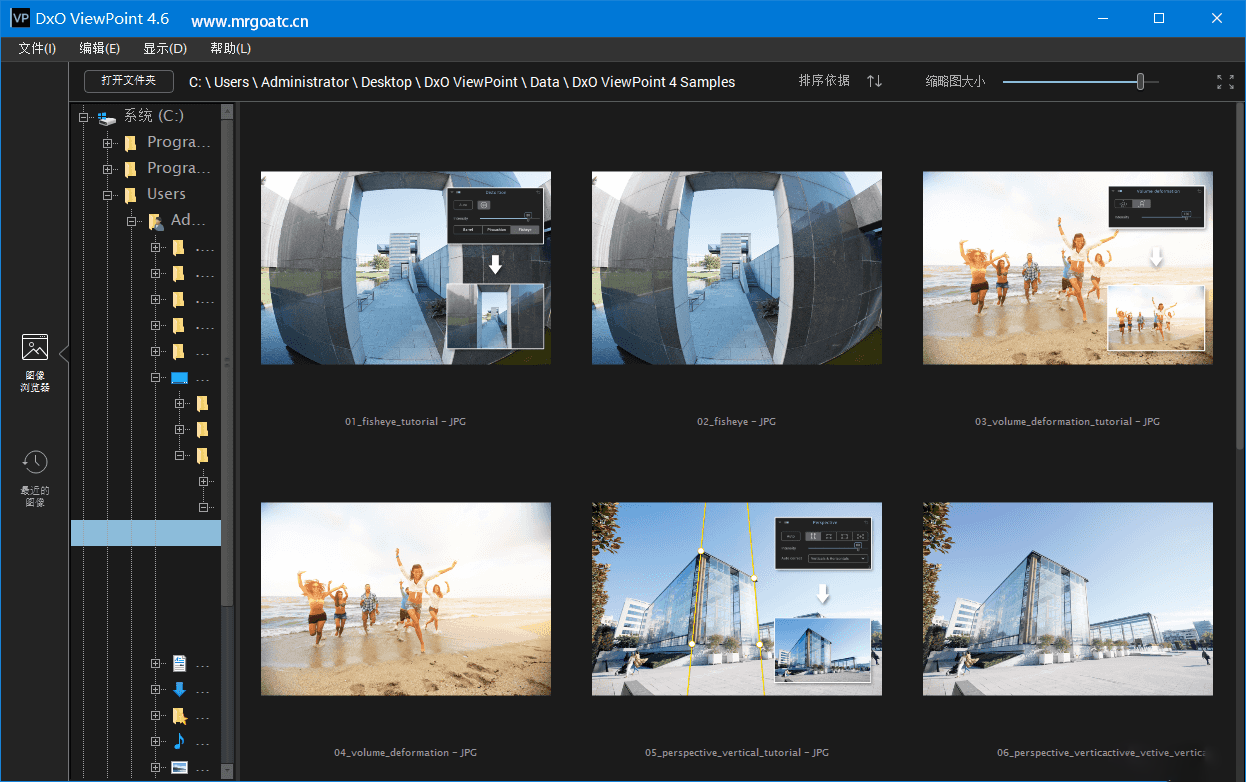 DxO ViewPoint 界面