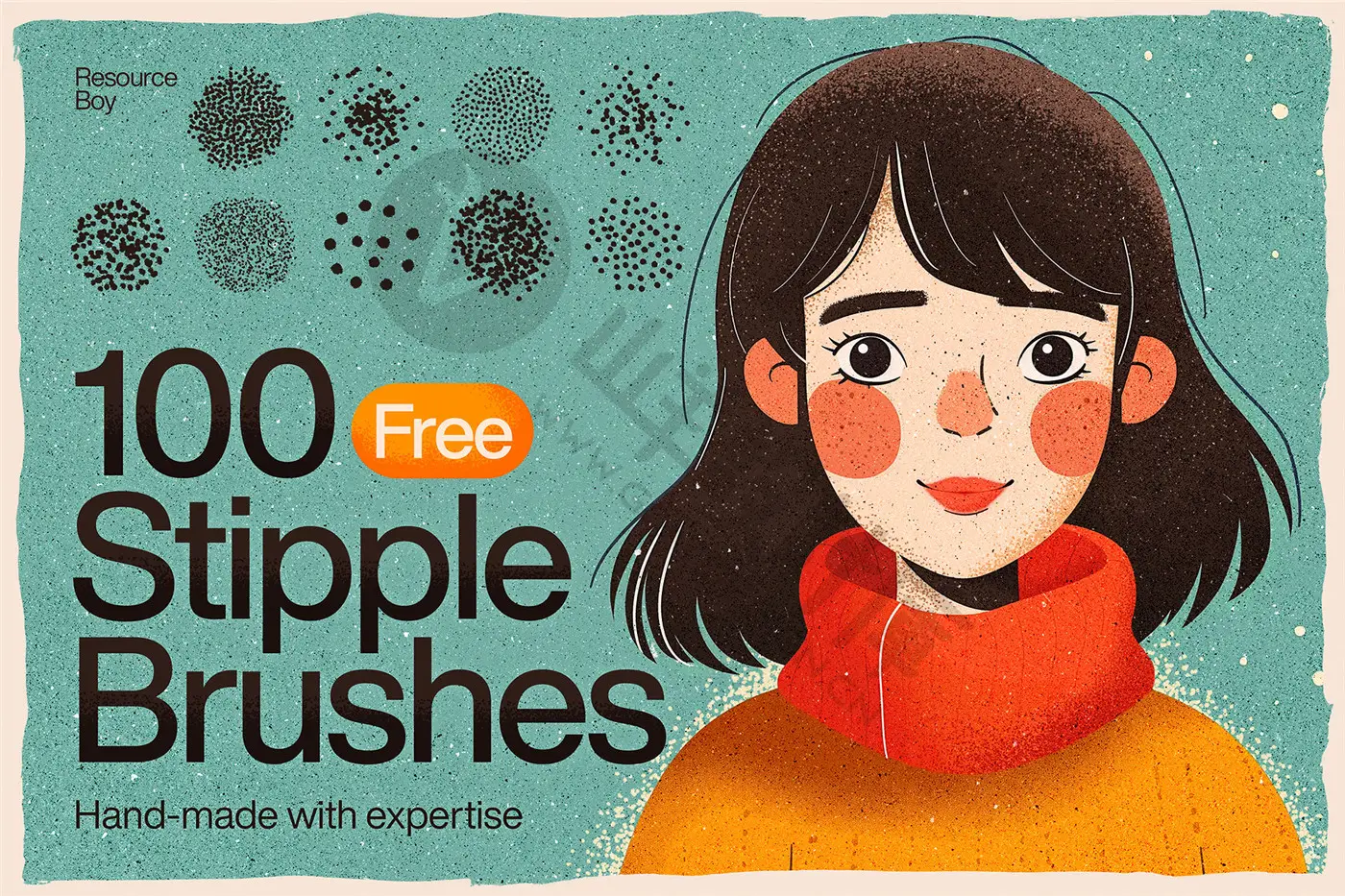 100 个点面阴影 Photoshop 画笔