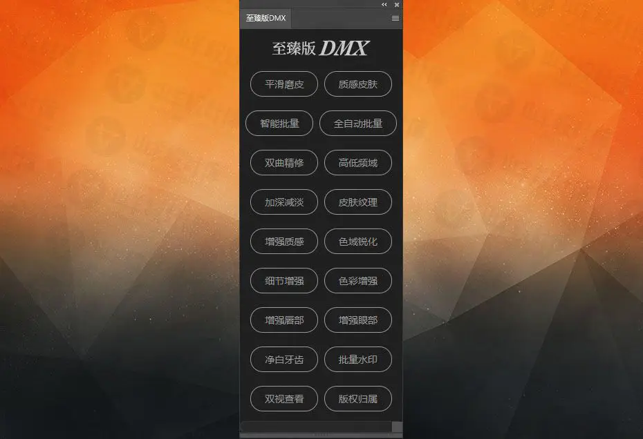一键批量修图PS扩展面板滤镜 DMX至臻版