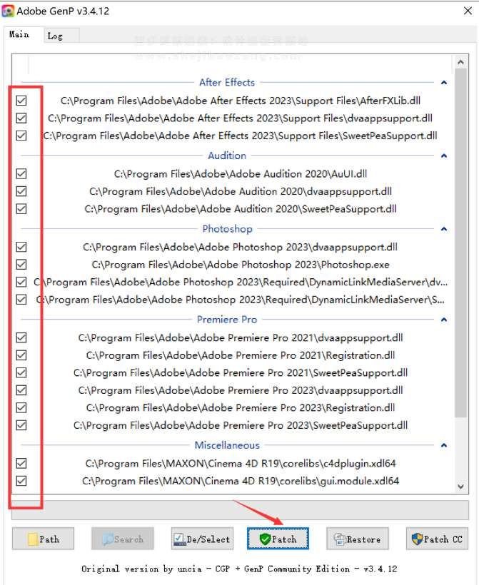 Adobe全系列软件注册补丁工具 Adobe GenP 3.4.12