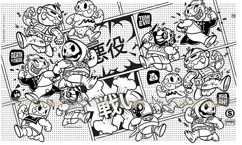网格网点点漫画背景PS笔刷