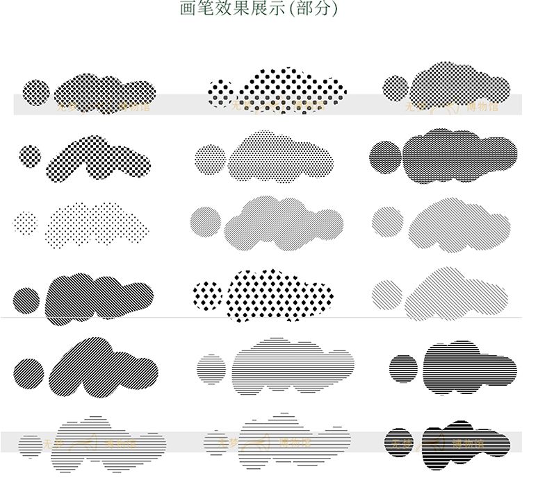 网格网点点漫画背景PS笔刷 预览图1