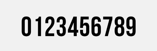 常见价格数字的字体 可商用