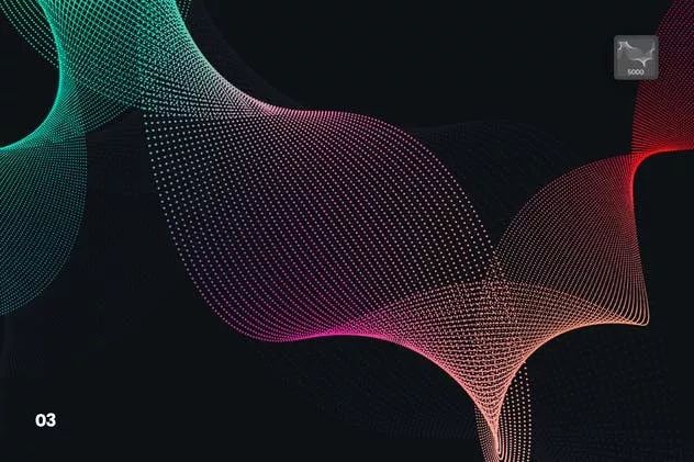 抽象梦幻线条虚线波浪漩涡PS笔刷 预览图2