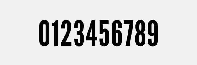 常见价格数字的字体 可商用
