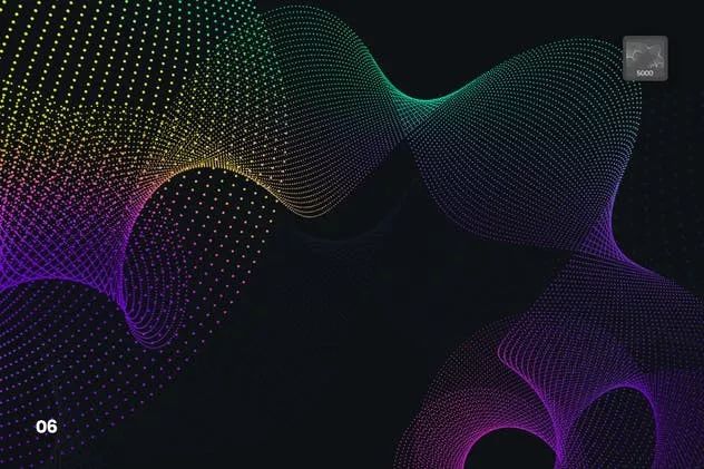 抽象梦幻线条虚线波浪漩涡PS笔刷 预览图3