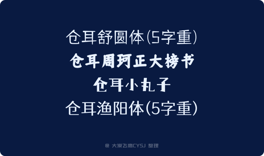 免费可商用的中文字体包