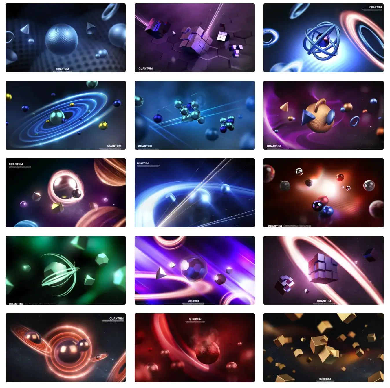 炫酷未来科幻碎片粒子3D立体几何背景素材