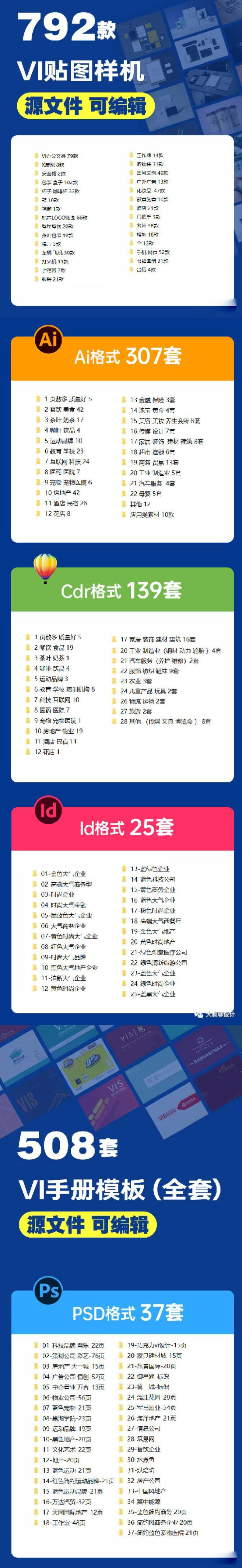 1300套VI手册品牌AI矢量素材合集