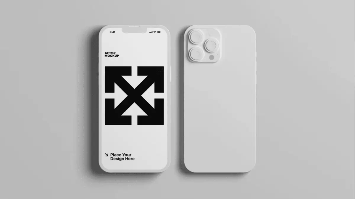 苹果手机iPhone 14手机贴图样机PSD模板