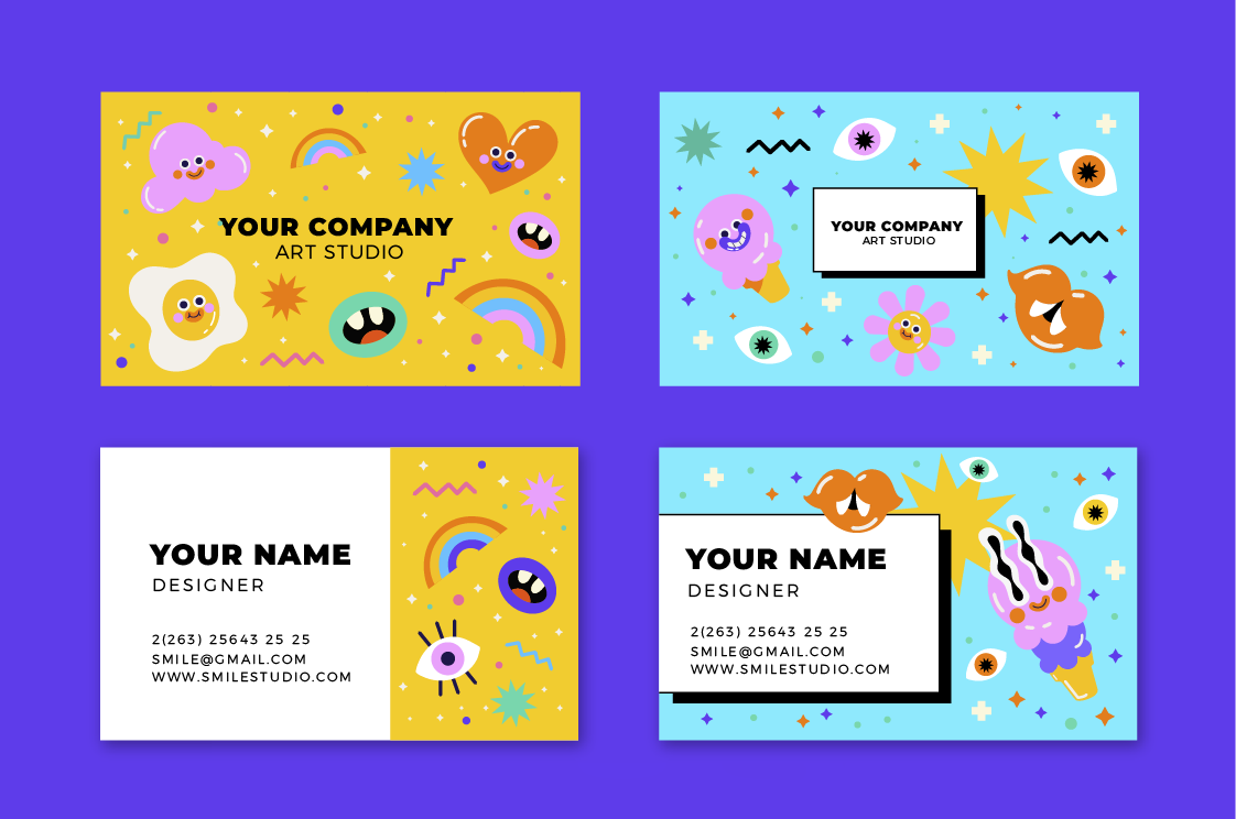 趣味卡通角色插画贴纸印花海报AI矢量素材