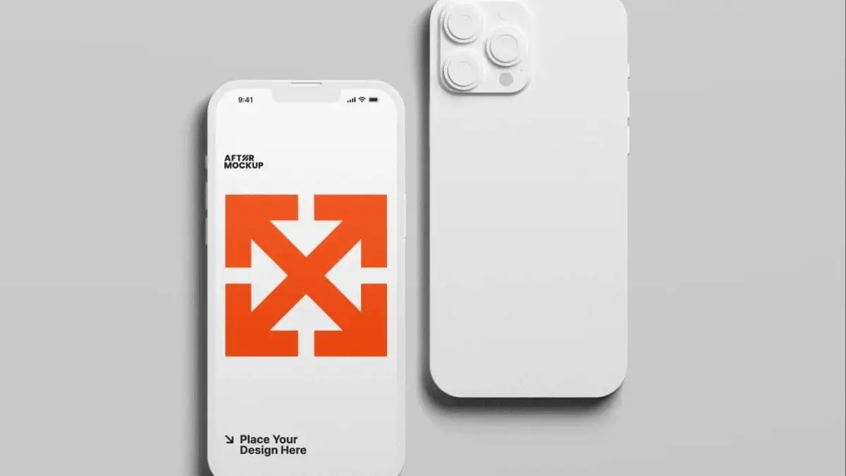 苹果手机iPhone 14手机贴图样机PSD模板