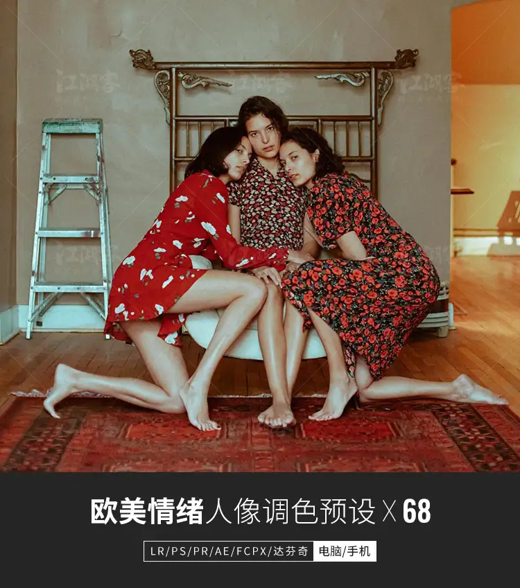 情绪胶片复古人像静物PS/LR预设手机电脑版滤镜PR/FCPX调