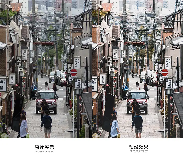 人文纪实lr预设日系街拍旅拍摄影城市电影ps手机调色pr luts滤镜