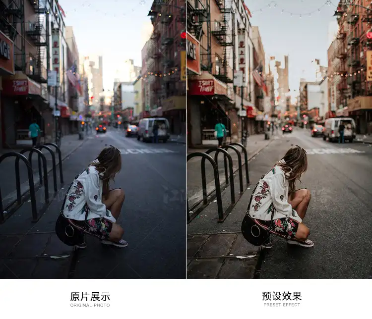 胶片网红风调色预设旅拍街拍Lightroom滤镜人像LR/PS/PR/AE