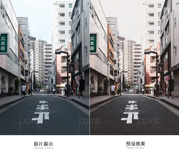 人文纪实lr预设日系街拍旅拍摄影城市电影ps手机调色pr luts滤镜