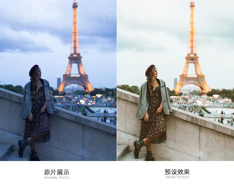 胶片网红风调色预设旅拍街拍Lightroom滤镜人像LR/PS/PR/AE