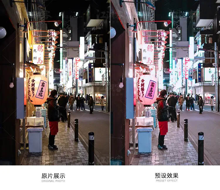 人文纪实lr预设日系街拍旅拍摄影城市电影ps手机调色pr luts滤镜