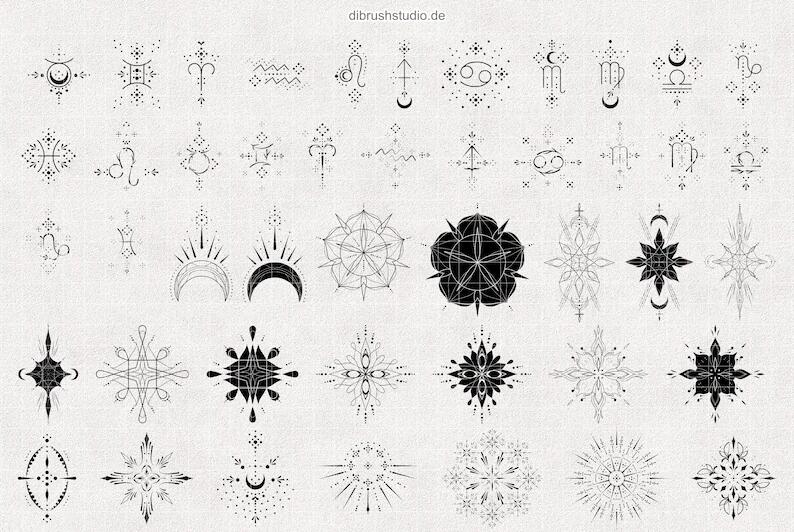 神秘星座插画图章Procreate笔刷 预览图8