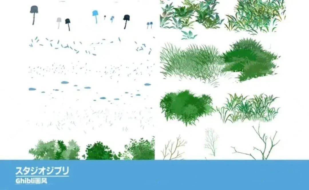 宫崎骏日漫风景PS/Procreate通用笔刷演示图9