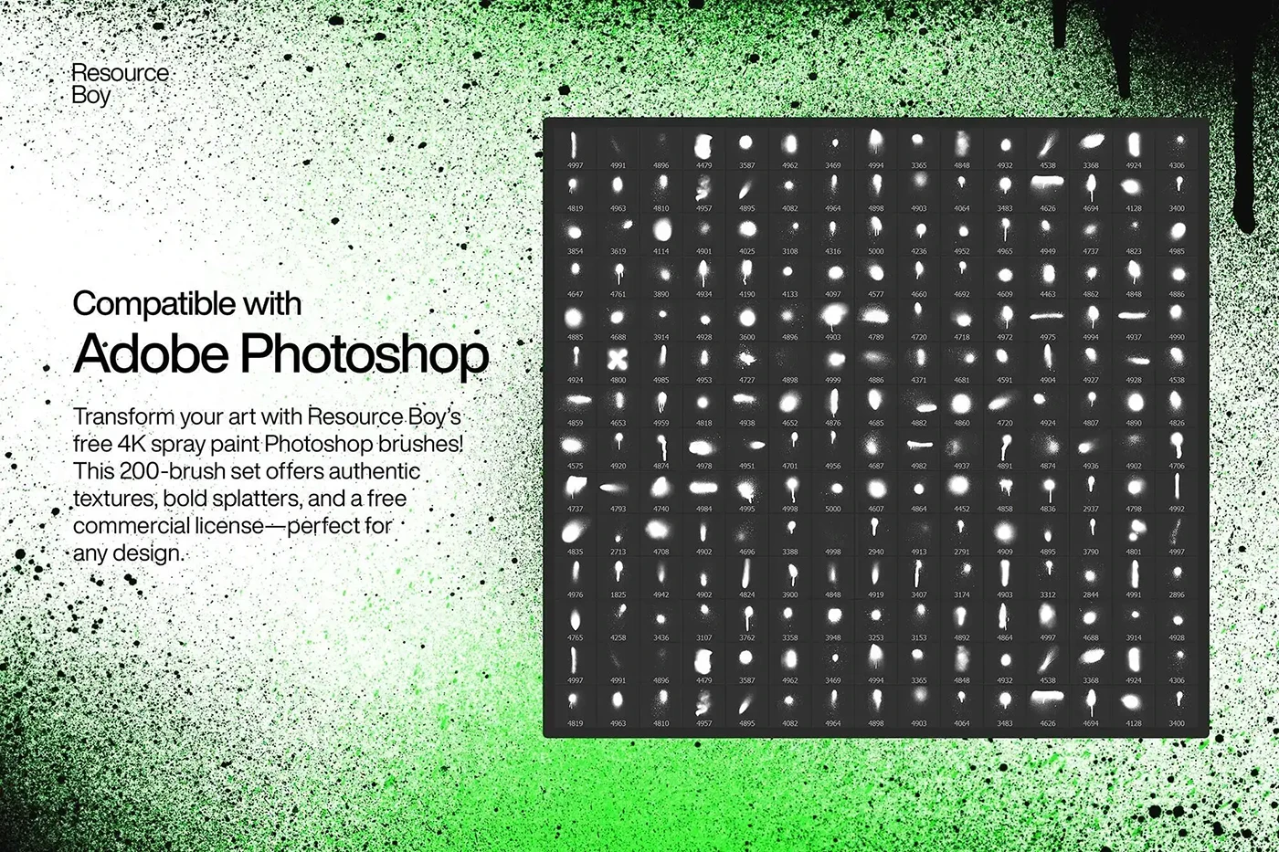 200 支喷漆 Photoshop 画笔