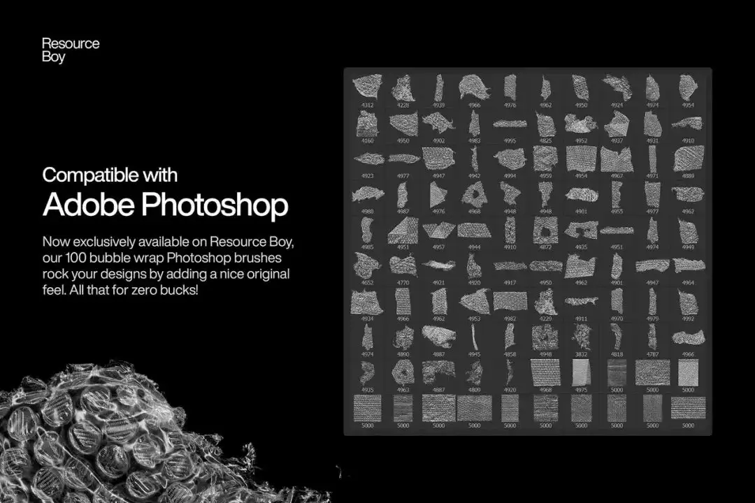 100个 气泡膜 Photoshop 画笔 