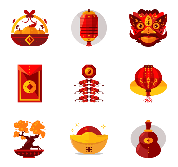 中国新年矢量图标 New Year Icon