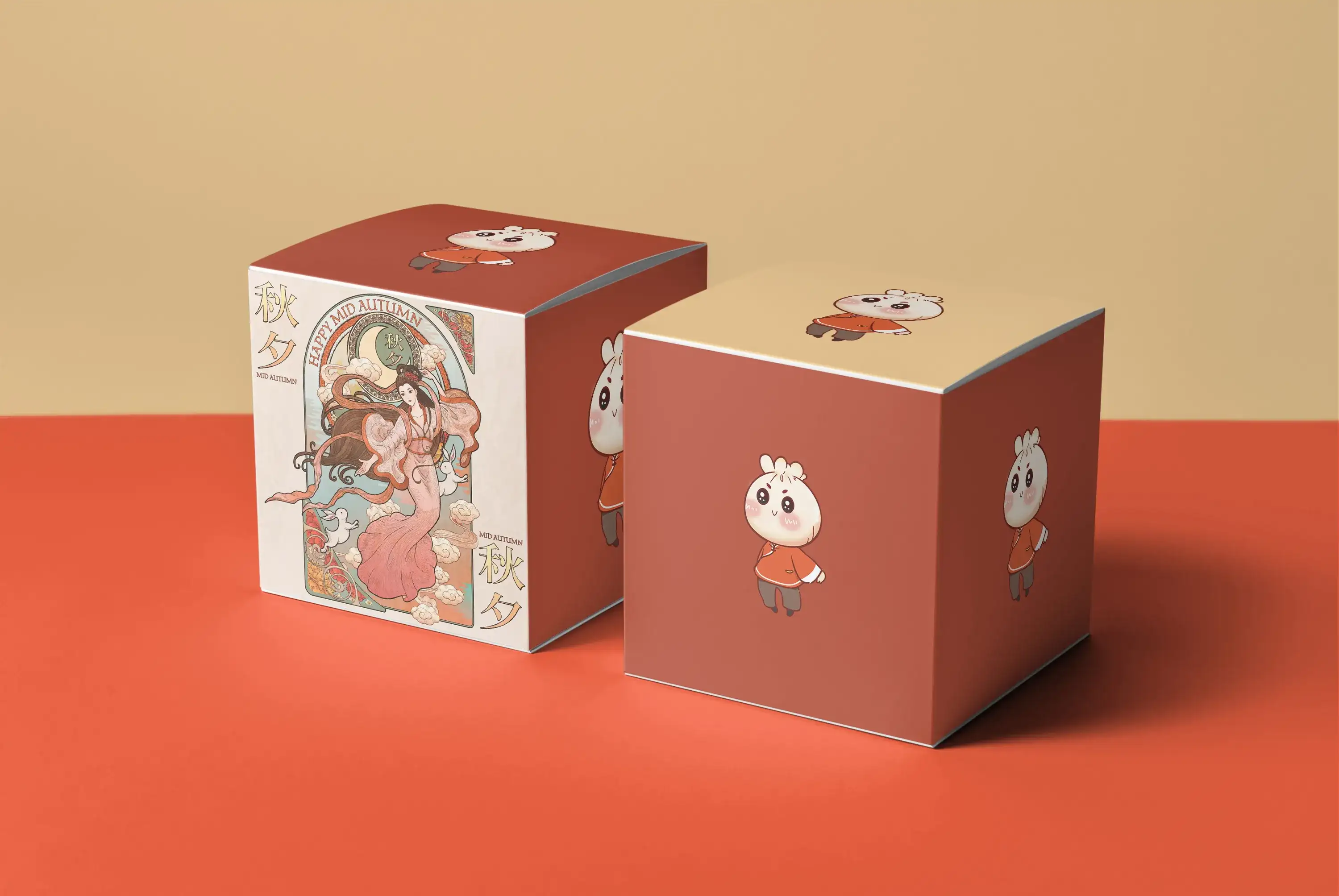 中国风端午节粽子包装礼盒手提袋盒子文创PS样机模版