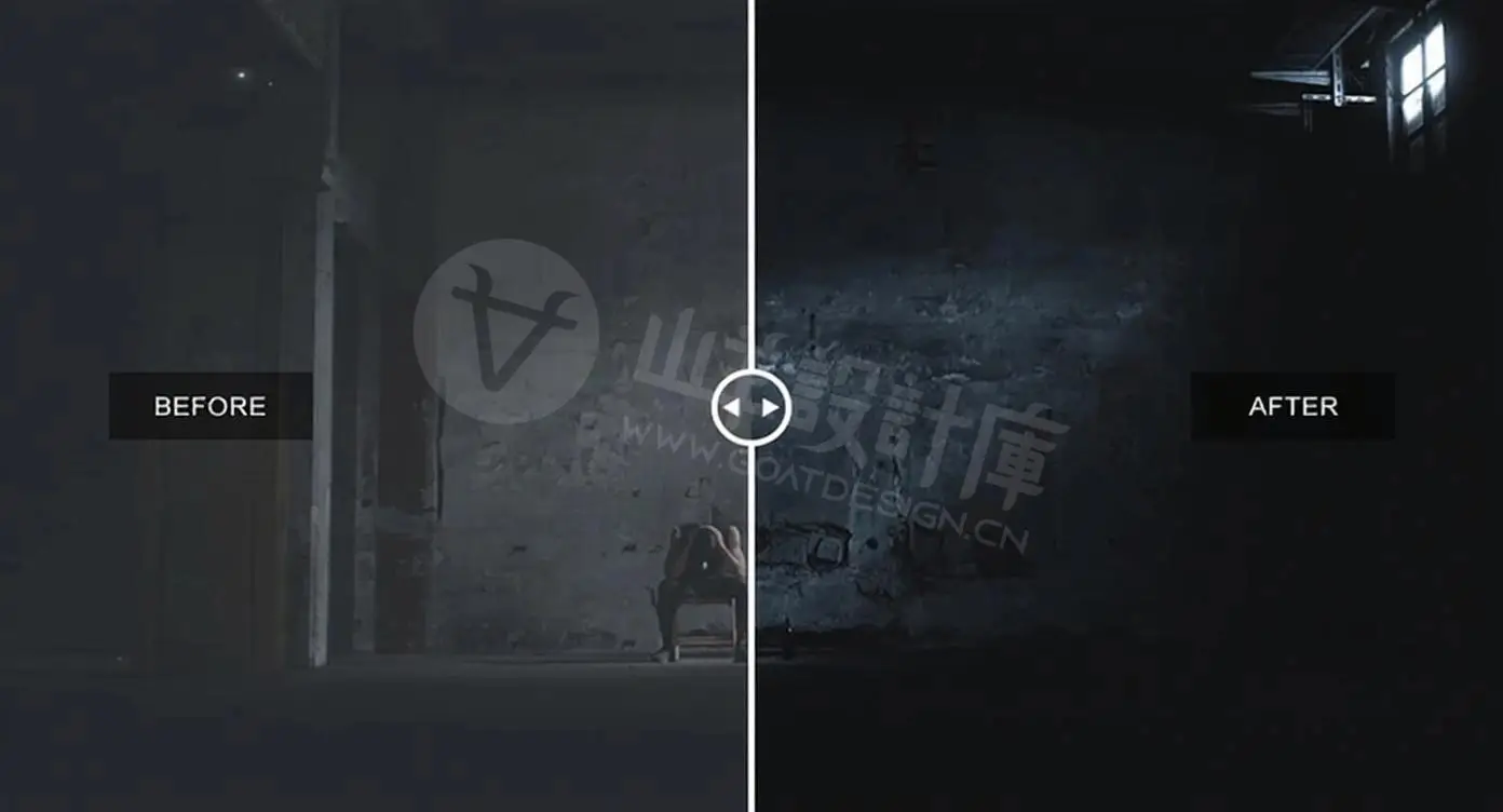 深沉阴暗高对比阴影情绪氛围视觉摄影调色LUT及Lightroom预设