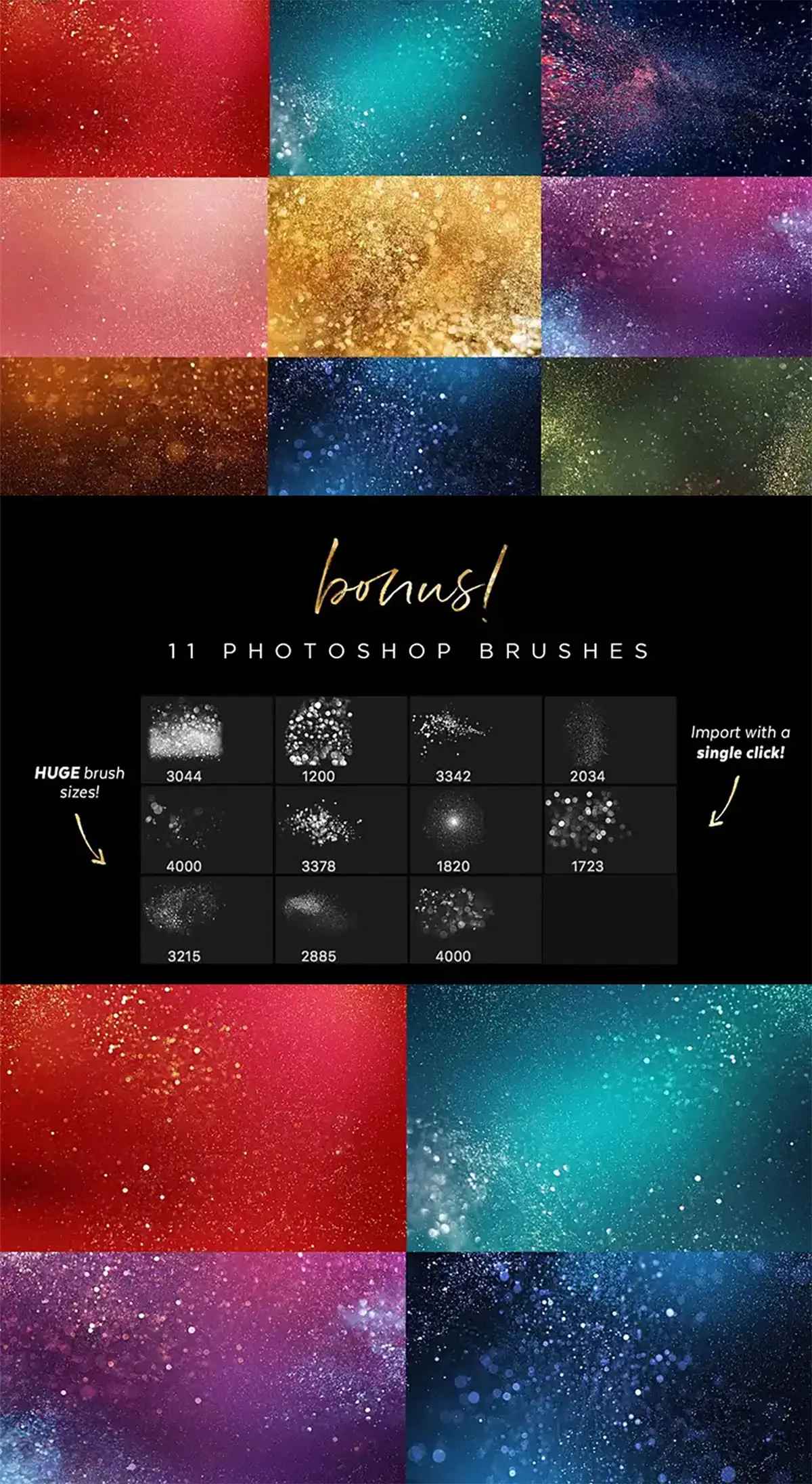 唯美梦幻光斑粒子宇宙尘埃光颗粒舞台PS笔刷附高清图片2