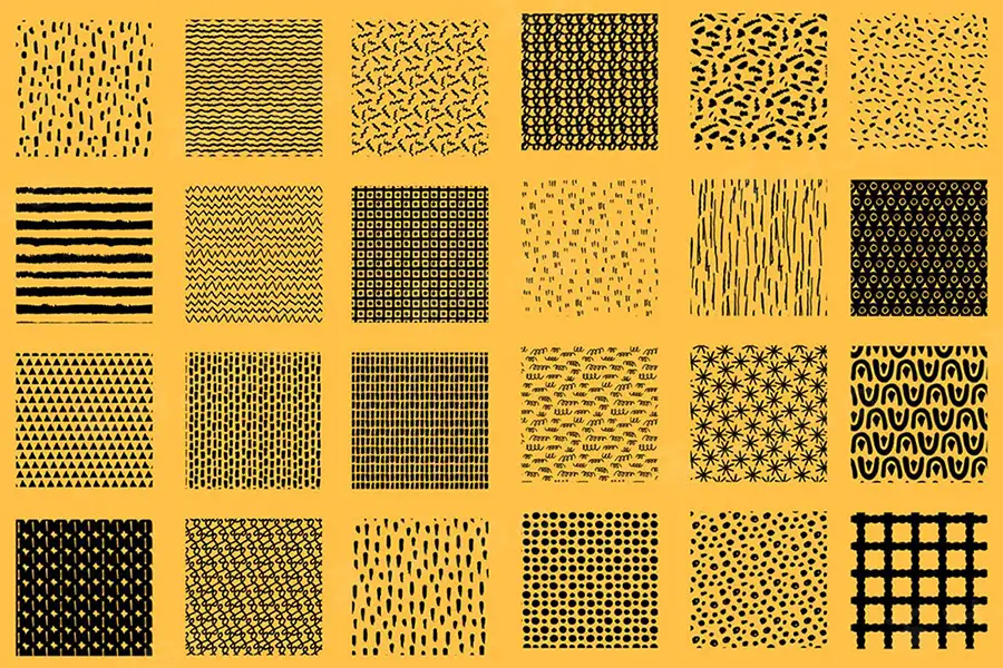 复古艺术插画网点点状无缝图案纹理AI矢量笔刷