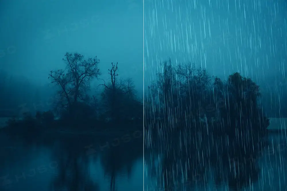真实下雨效果图雨水画笔PS笔刷 演示图6