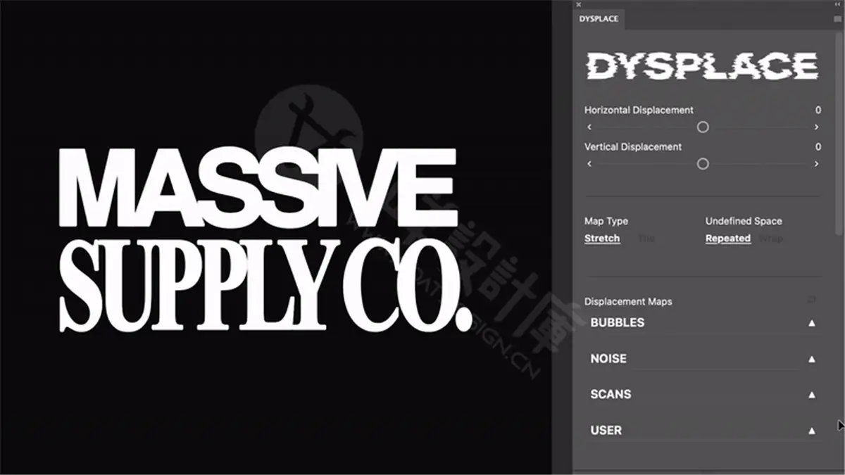 PS插件 DYSPLACE 中文汉化版 功能演示1