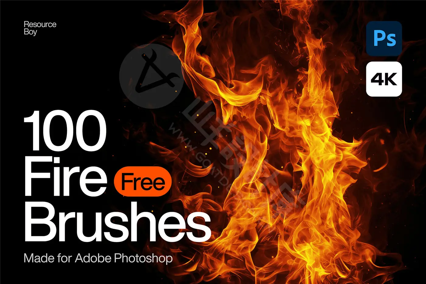 100 支 火焰 Photoshop 画笔