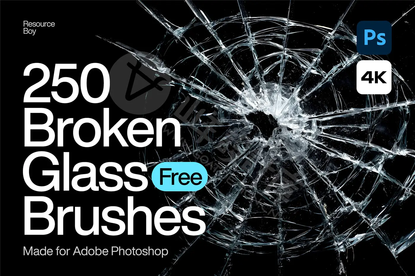 250 支破碎玻璃 Photoshop 画笔