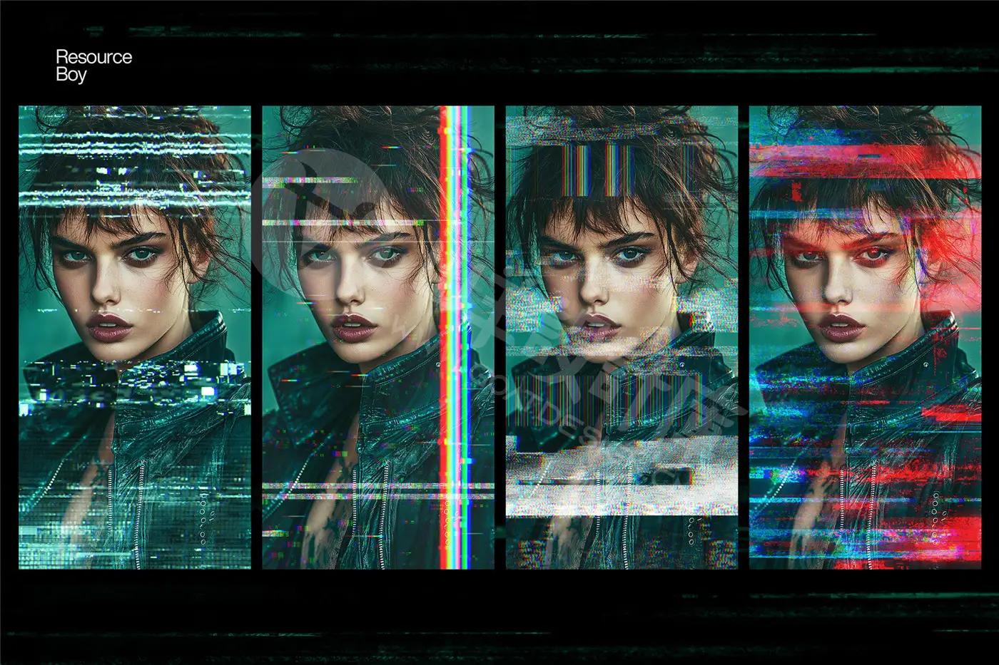 200 个故障 Photoshop 画笔