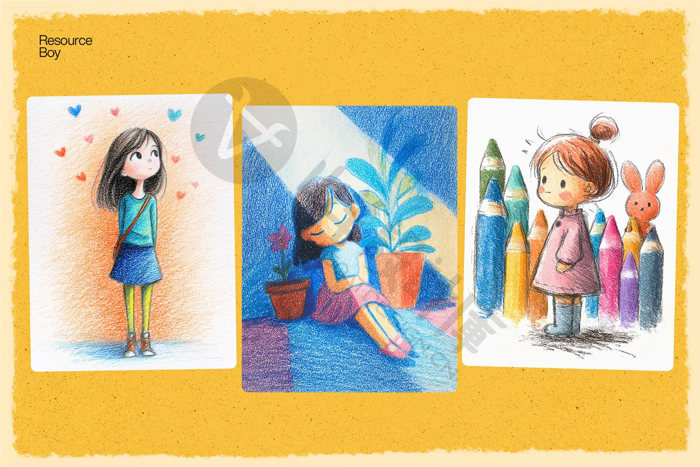 200+ 蜡笔 Photoshop 画笔3