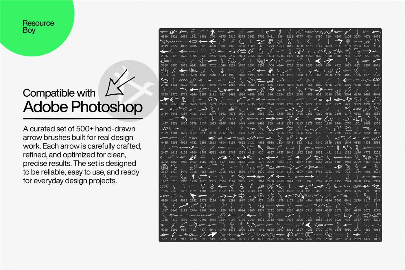 500+ 箭头 Photoshop 画笔