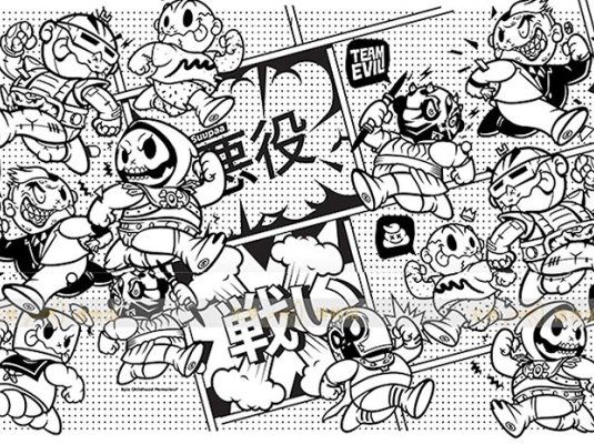 网格网点点漫画背景PS笔刷