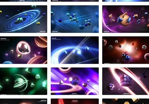 炫酷未来科幻碎片粒子3D立体几何背景素材