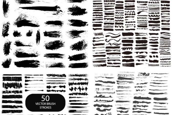 illustrator矢量毛笔书法笔触打包