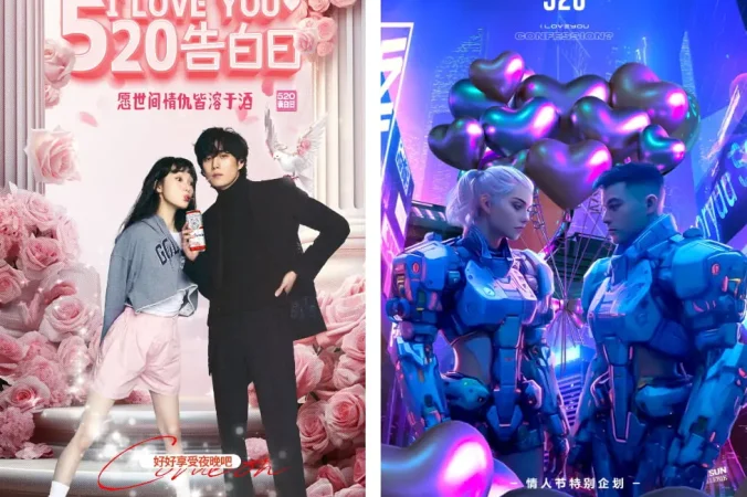 520立体科技虚拟人物节日海报