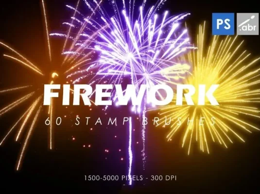 超真实的烟花效果PS笔刷
