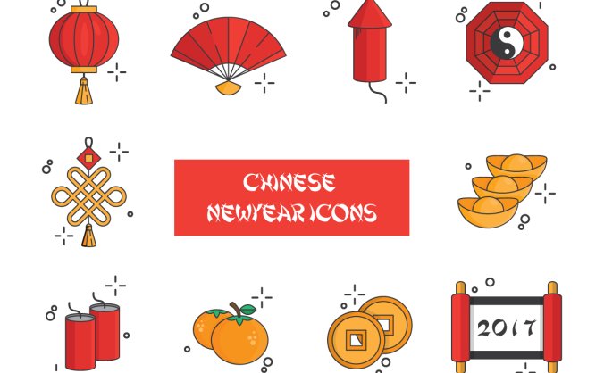 新年矢量图标 春节图标icons