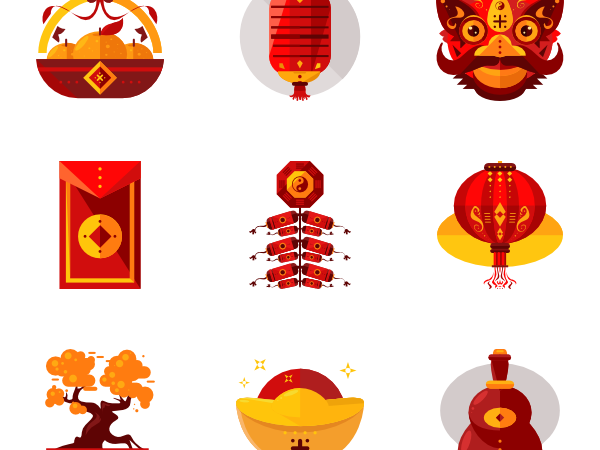 中国新年矢量图标 New Year Icon