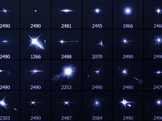 镜头光晕闪光星效果特效procreate笔刷ps笔刷