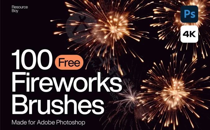 100+ 烟花 Photoshop 画笔