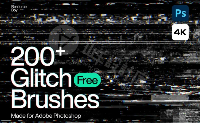 200 个故障 Photoshop 画笔